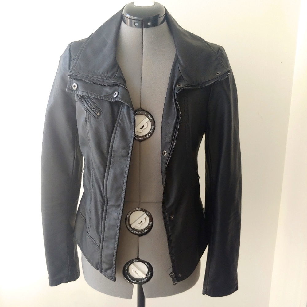 Le Chateau matte faux leather jacket
